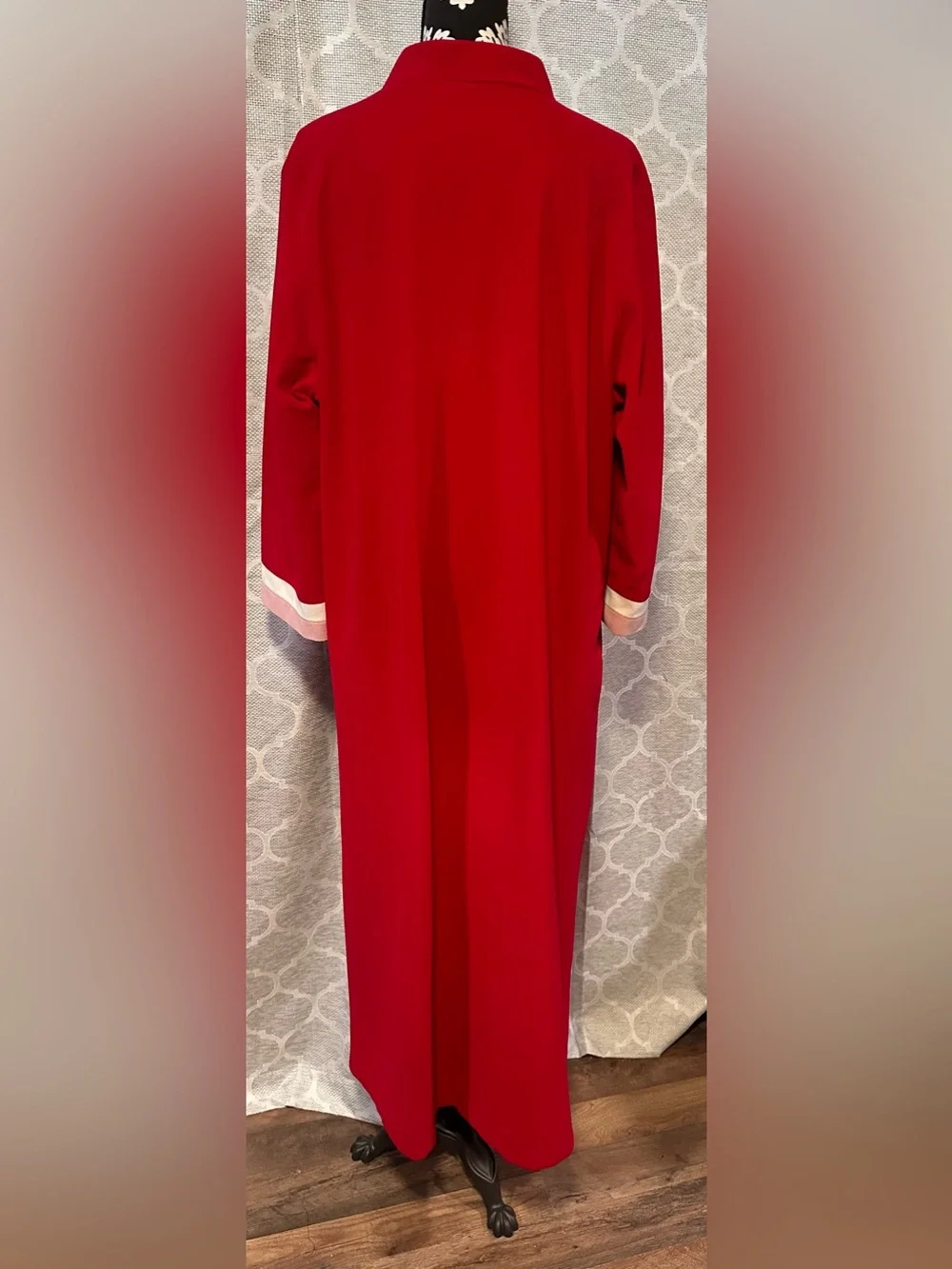 Vintage 70s/80s Vanity Fair Zip-Front Velour Hostess Loungewear size XXL